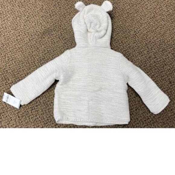 *Hoodie Sweater Carters 24 months Beige Sherpa Lined Button Up Hooded Girls - Picture 7 of 8